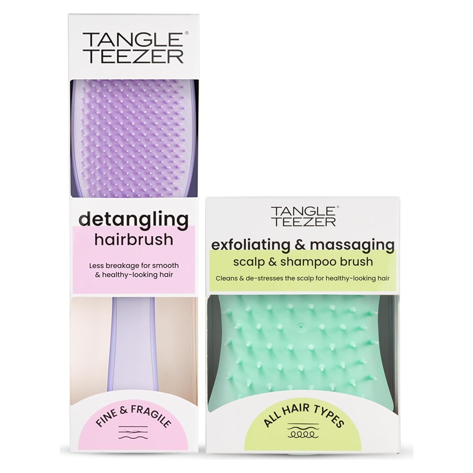 Tangle Teezer Dúo Cepillos Desenredantes y Masajeador