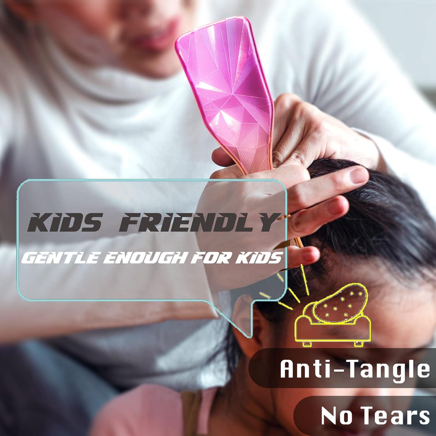 Cepillo Desenredante WYNK 2 Paquete Verde Oscuro y Violeta