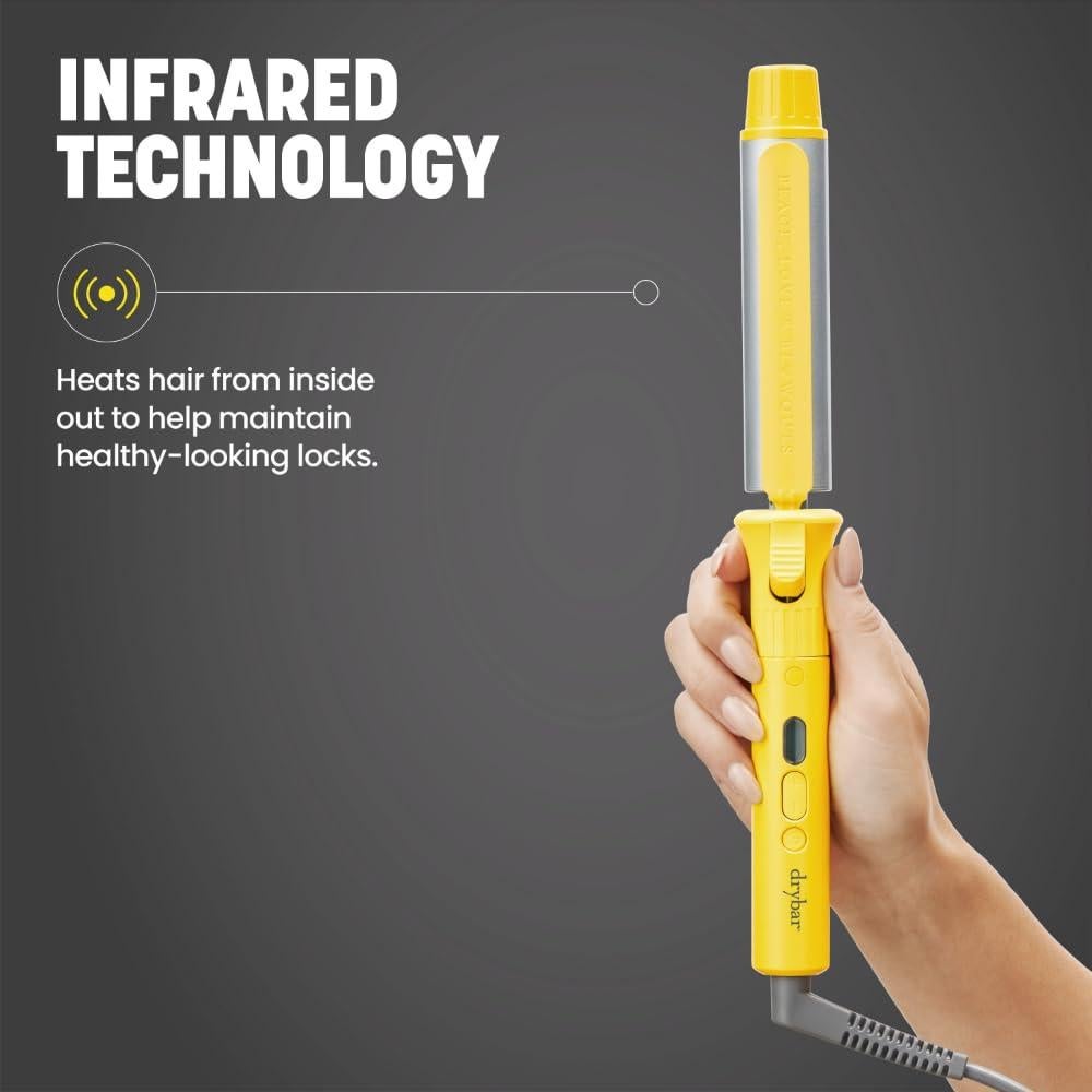 Plancha Rizar Rotativa Drybar 3 Días 1.25" Amarillo Gris