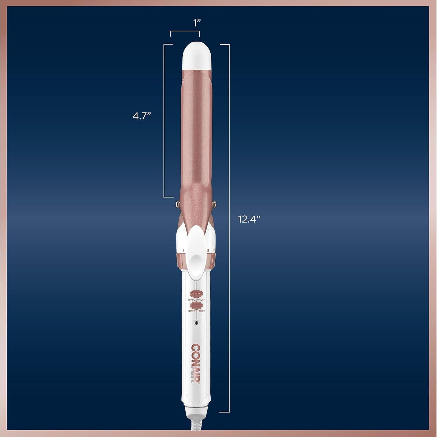 Plancha de Rizar Cerámica Conair 1 Pulgada Rosa Dorado