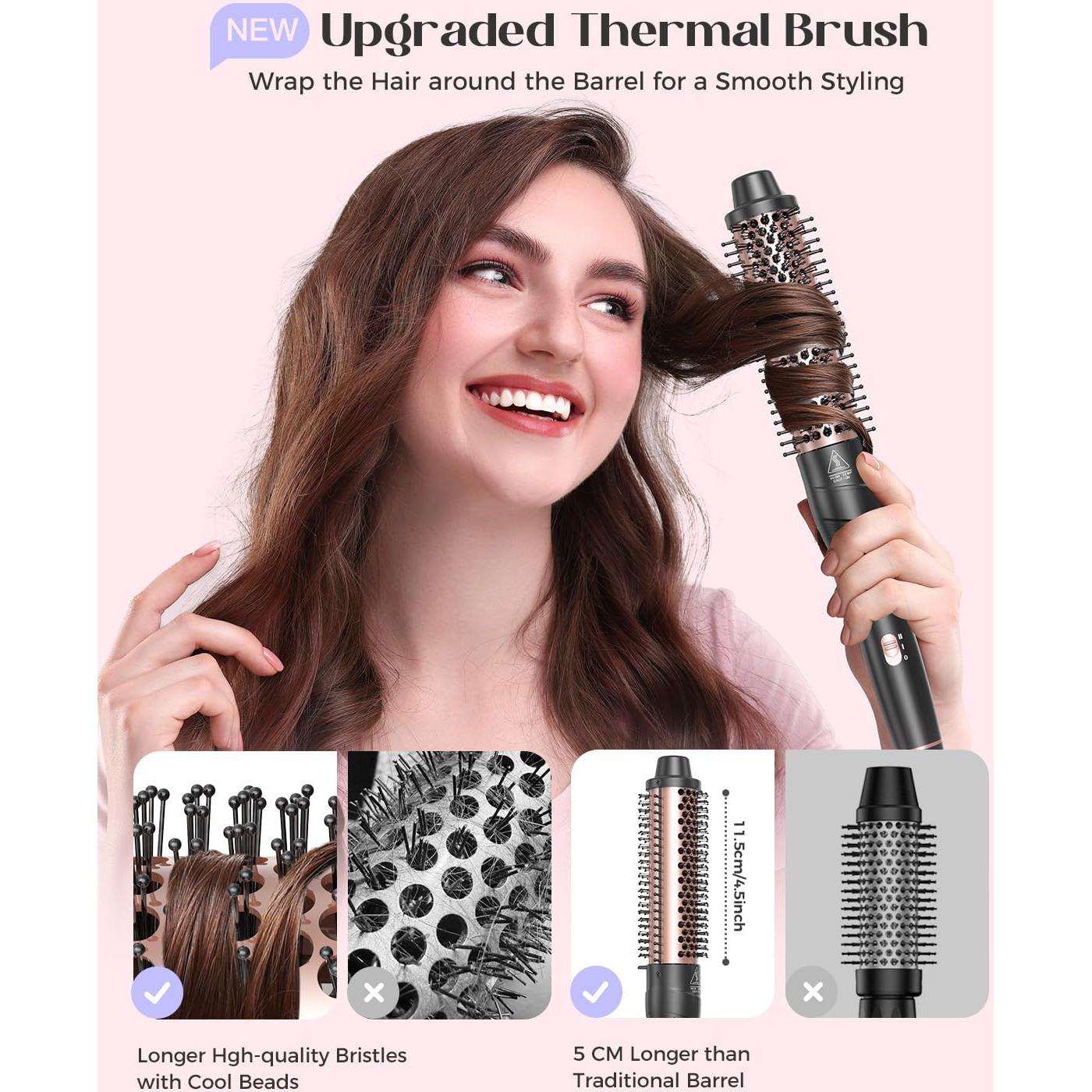 Set de Plancha de Rizar 5 en 1 Lopeie Oro Rosa 0.99 kg