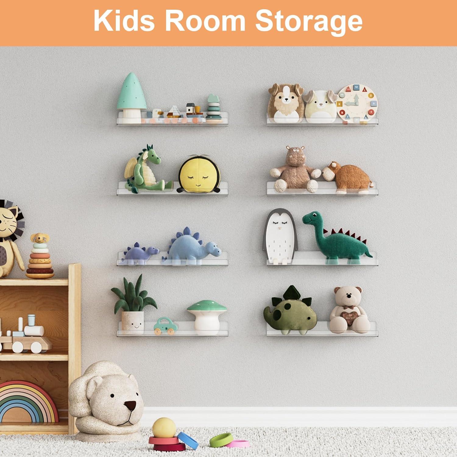 Estantes Acrílicos Flotantes Upsimples 12 Piezas 38.1 cm