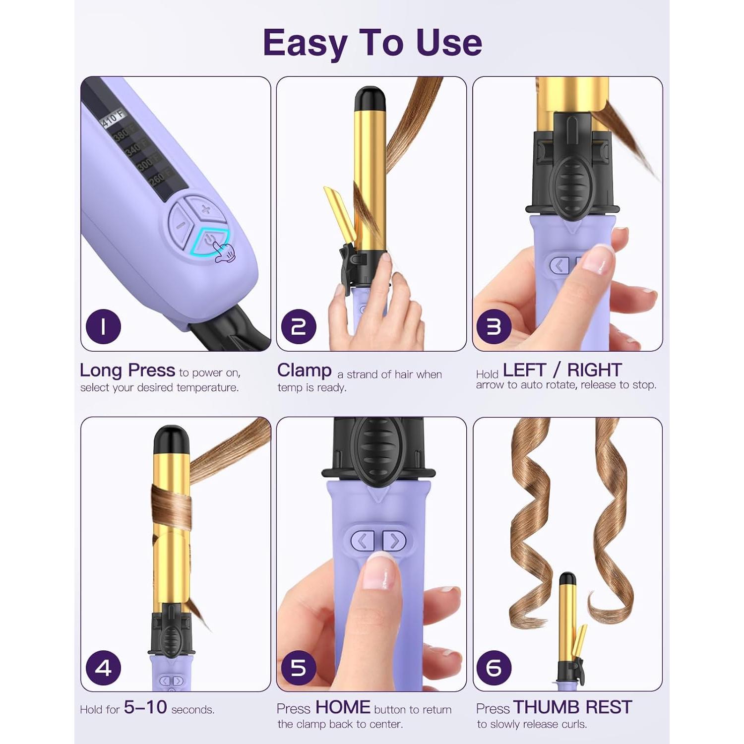 Plancha de Rizar Automática ZAVAREA 1.25" Doble Voltaje