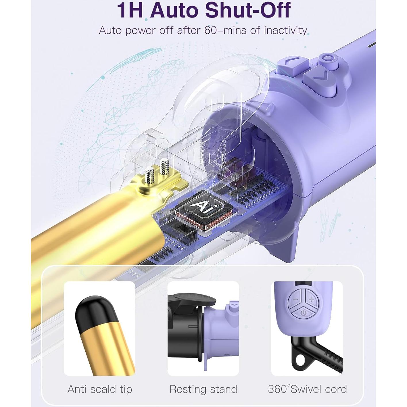 Plancha de Rizar Automática ZAVAREA 1.25" Doble Voltaje