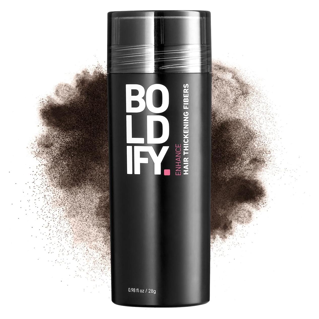 Fibras para Cabello Boldify 28g - Marrón Oscuro - Relleno Instantáneo