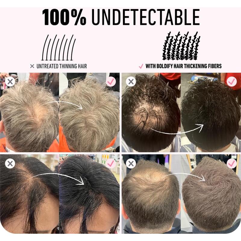 Fibras para Cabello Boldify 28g - Marrón Oscuro - Relleno Instantáneo