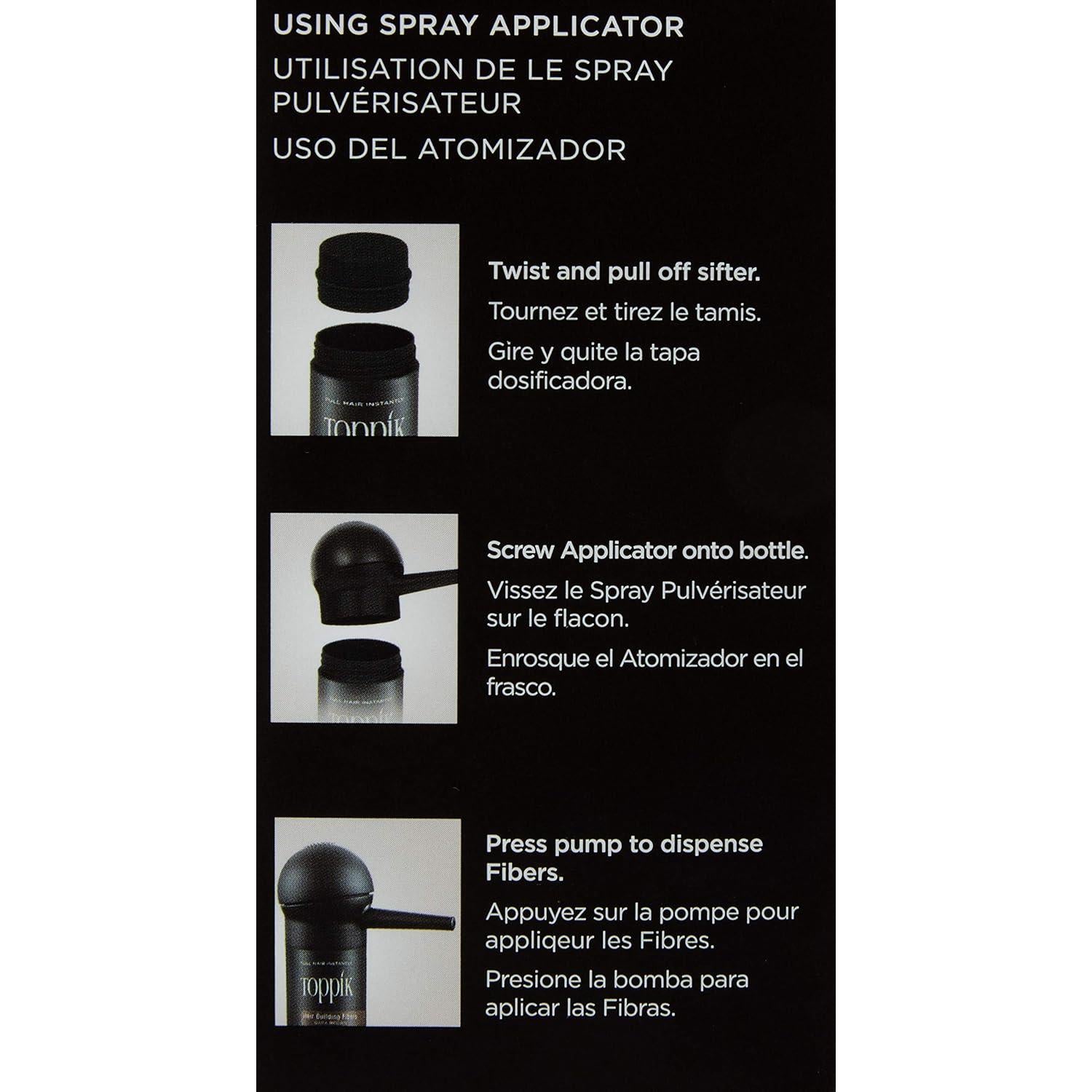 Aplicador de Spray Toppik para Cabello Delgado 10 cm