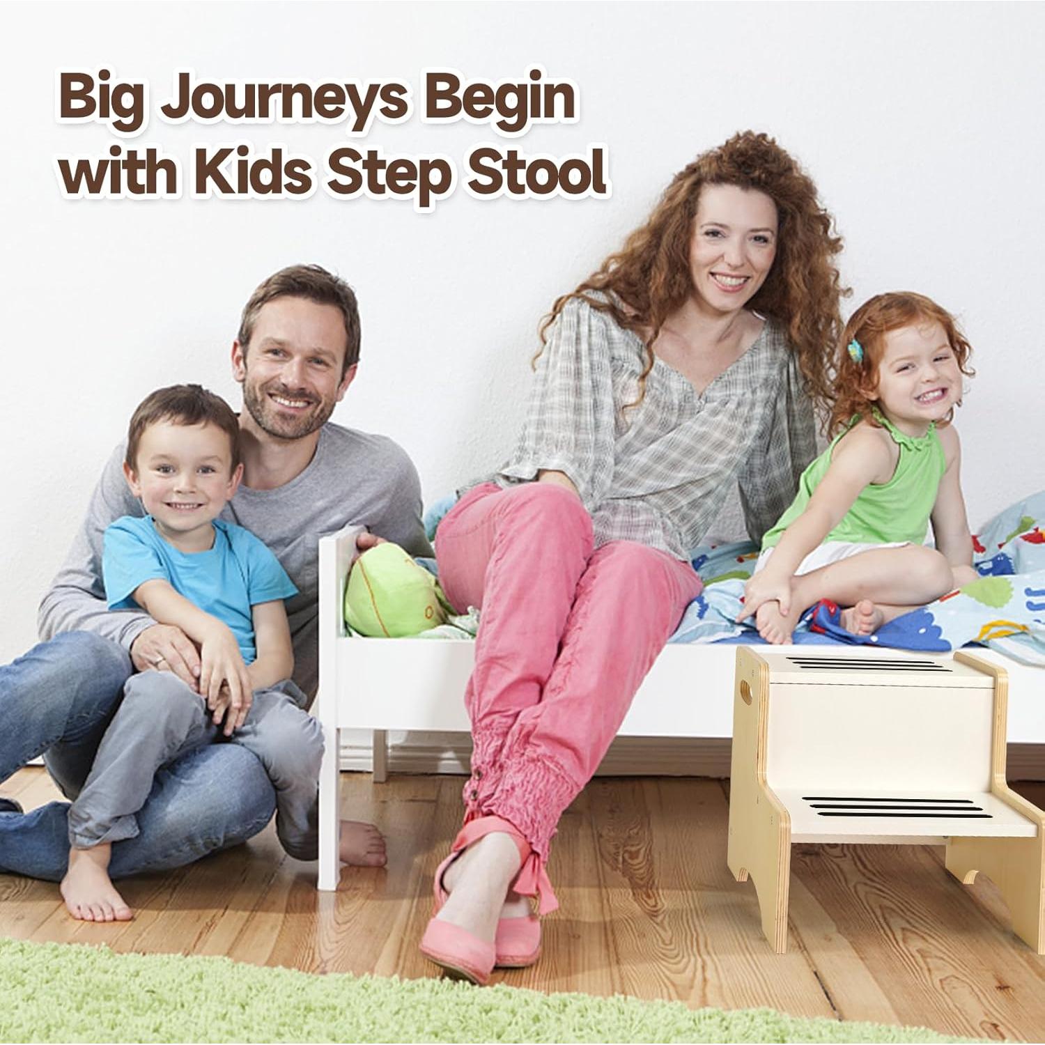 Banco de Paso WOOD CITY para Niños Blanco con Escalones