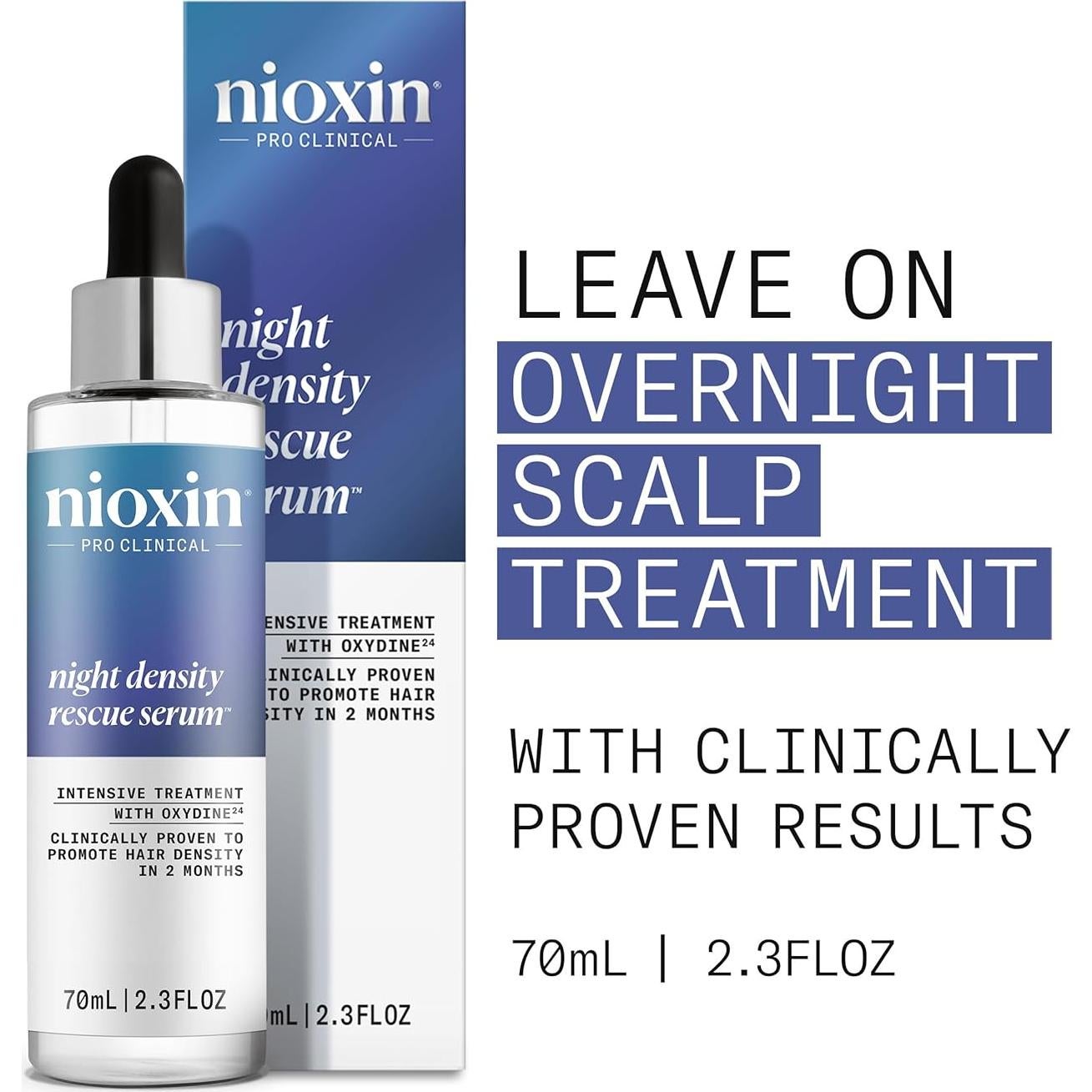 Suero Nioxin Night Density Rescue 70.87 ml - Tratamiento Cabello