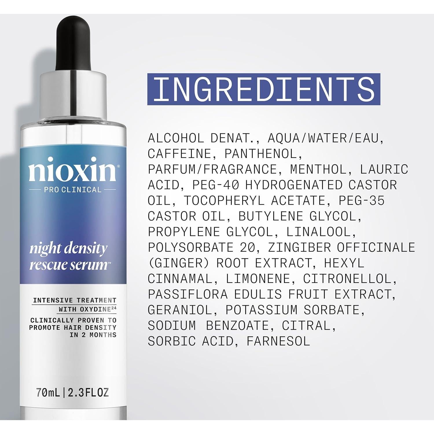 Suero Nioxin Night Density Rescue 70.87 ml - Tratamiento Cabello