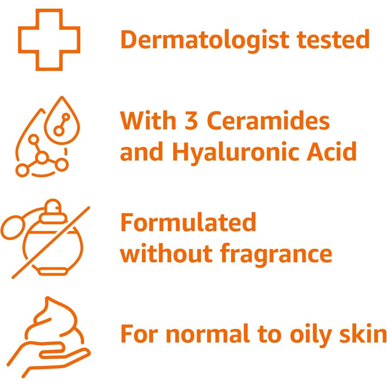 Limpiador Facial Espumoso Amazon Basics 354 ml con Ceramidas y Ácido Hialurónico