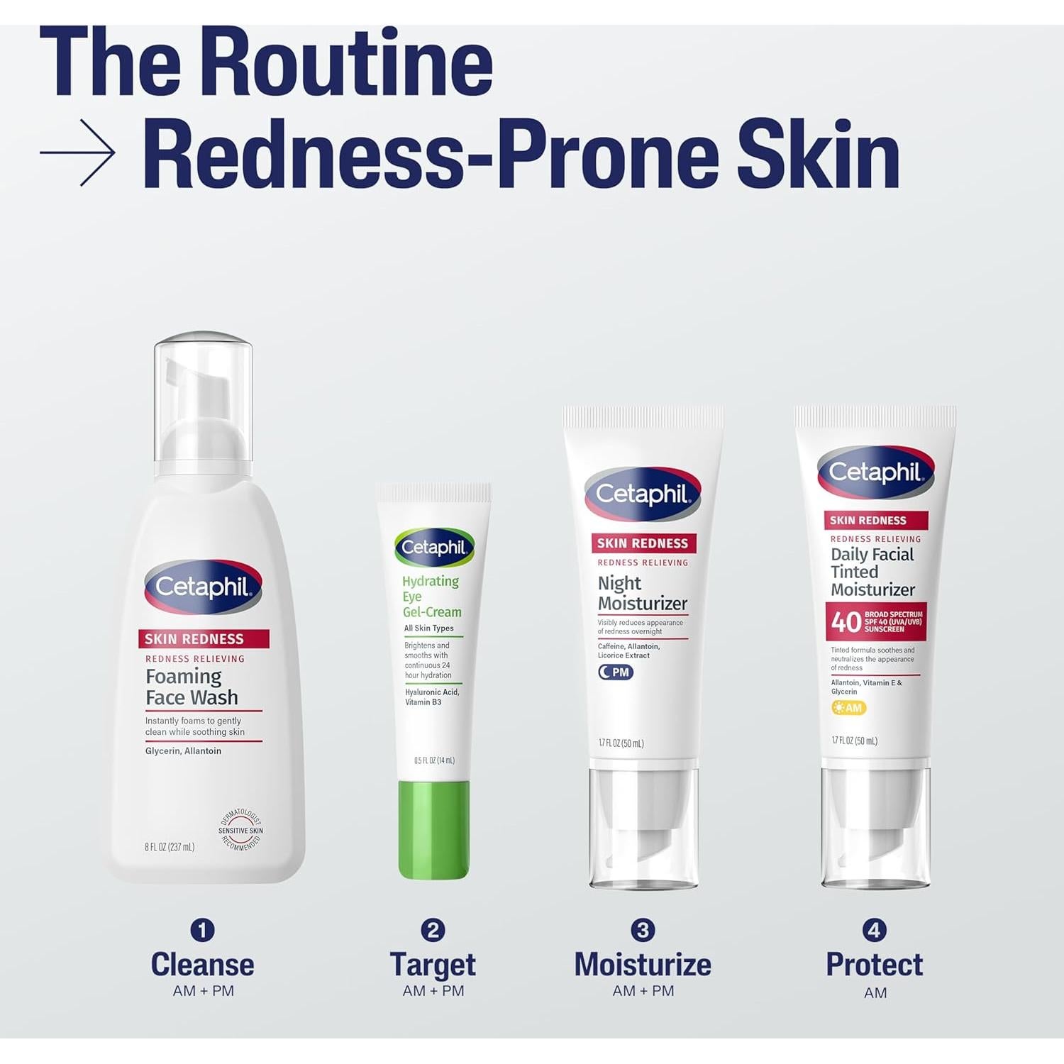 Limpiador Espumoso Cetaphil para Piel Sensible 236 ml