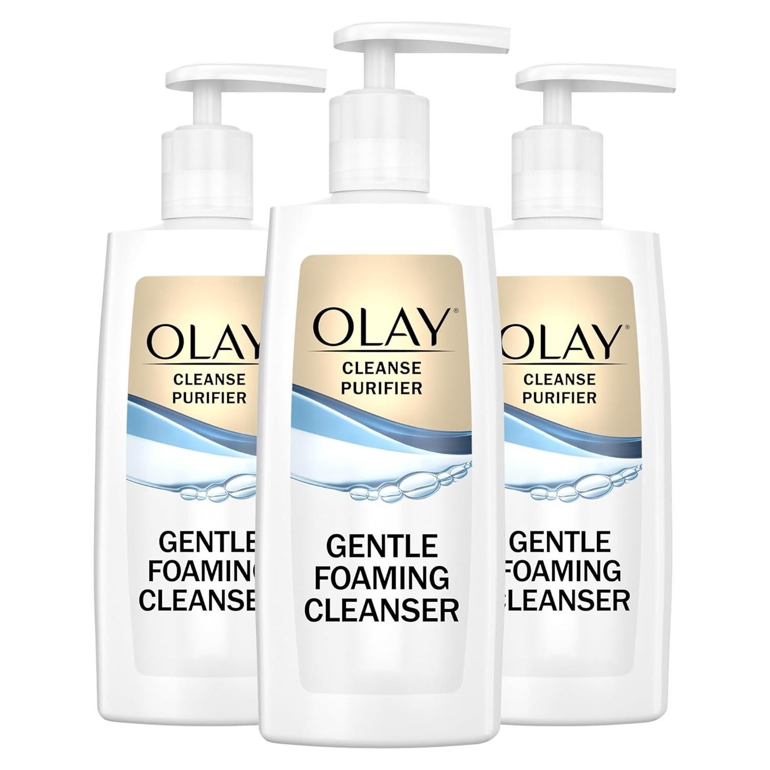 Limpiador Facial Espumoso Suave Olay para Piel Sensible 3x200ml