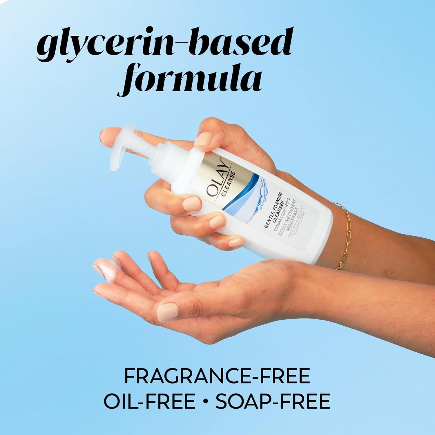 Limpiador Facial Espumoso Suave Olay para Piel Sensible 3x200ml