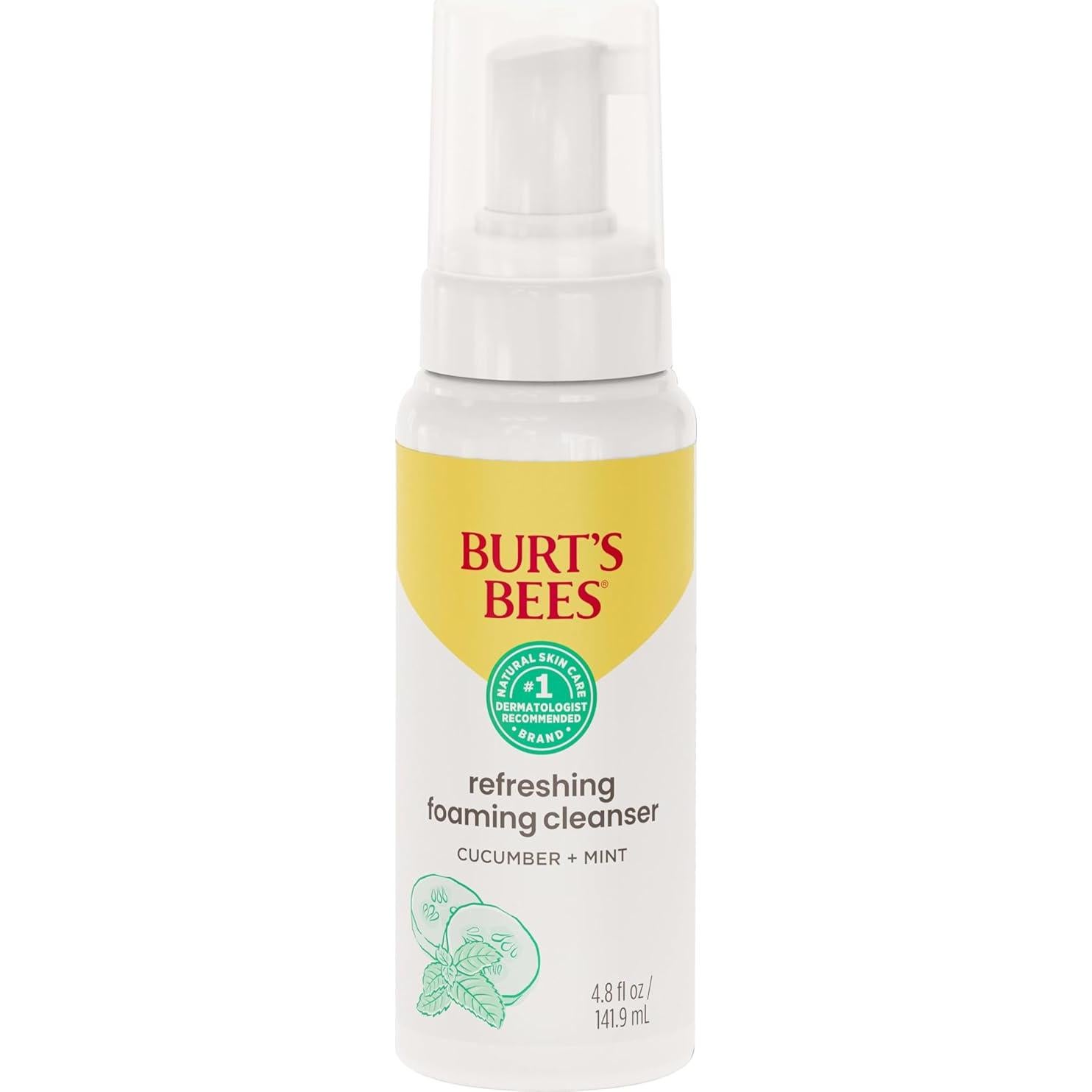 Limpiador Facial Espumoso Burt's Bees con Pepino y Menta 201g