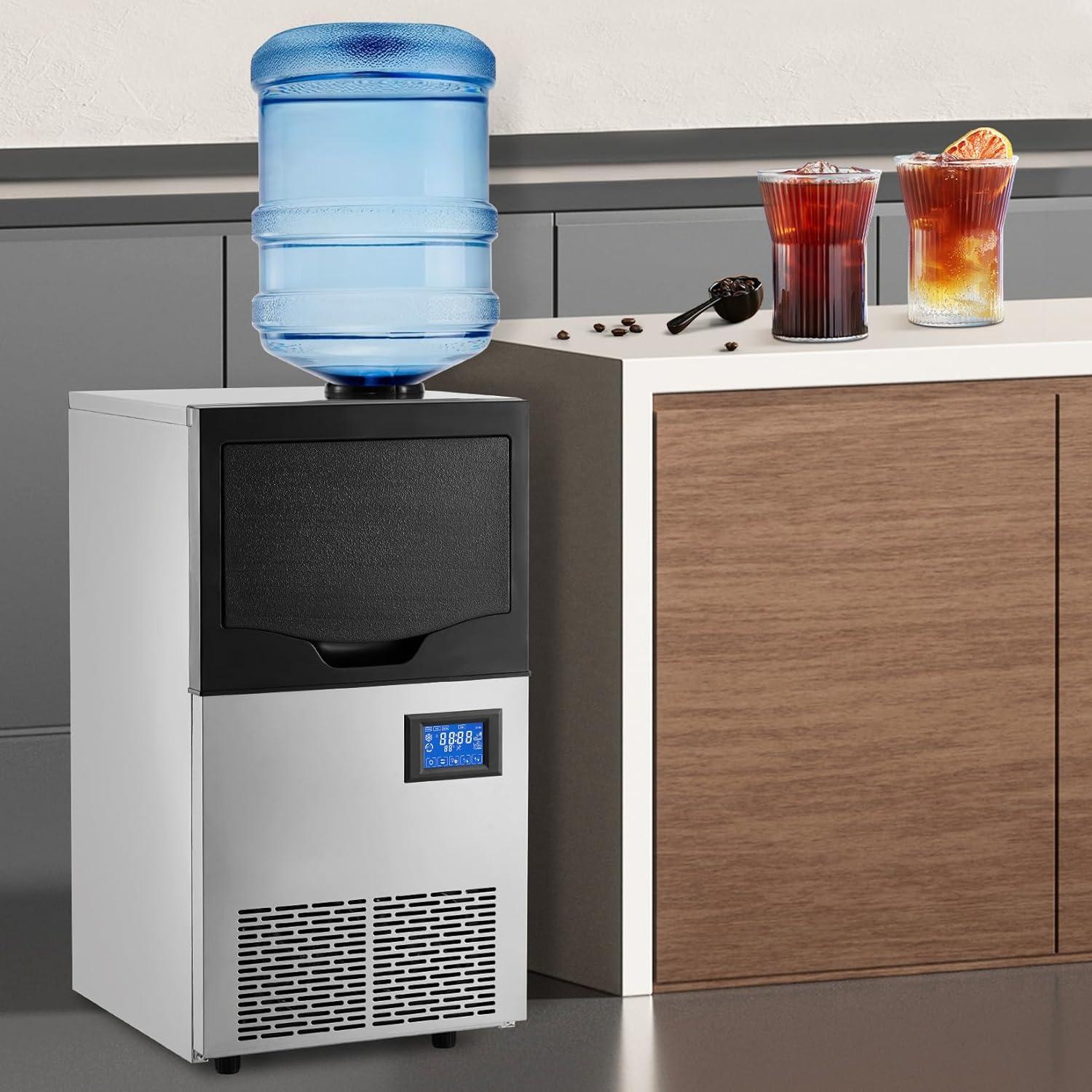 Máquina de Hielo Comercial PioneerWorks 63.5kg/día 22kg Capacidad