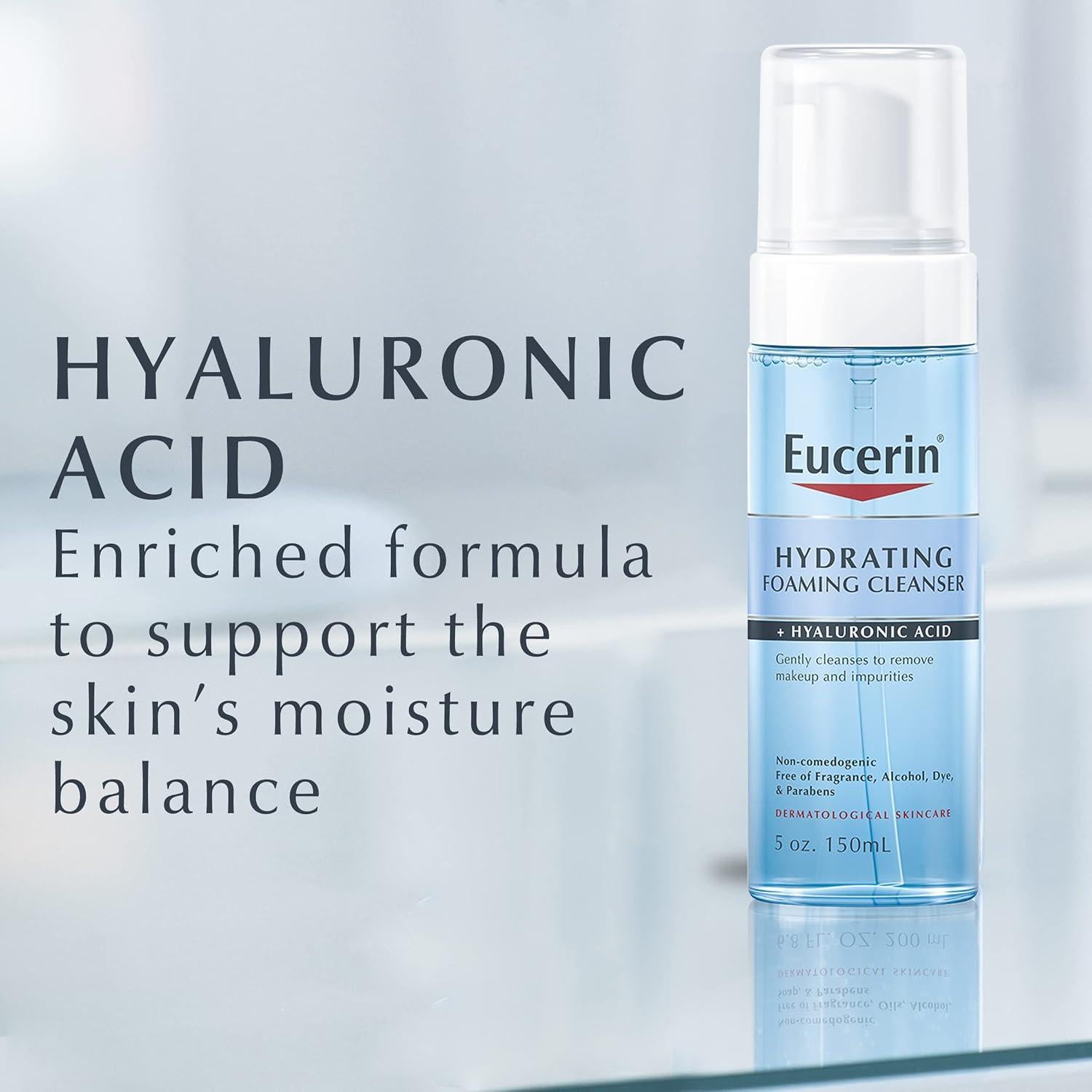 Limpiador Facial Espumoso Eucerin 150 ml con Ácido Hialurónico