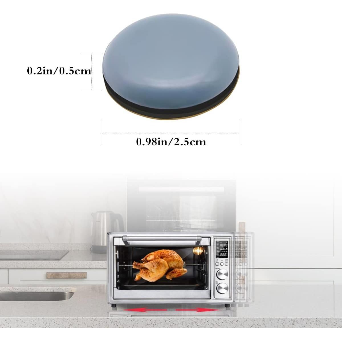 Deslizadores Autoadhesivos Teflón ELEMGULY 16 Piezas 2.5cm