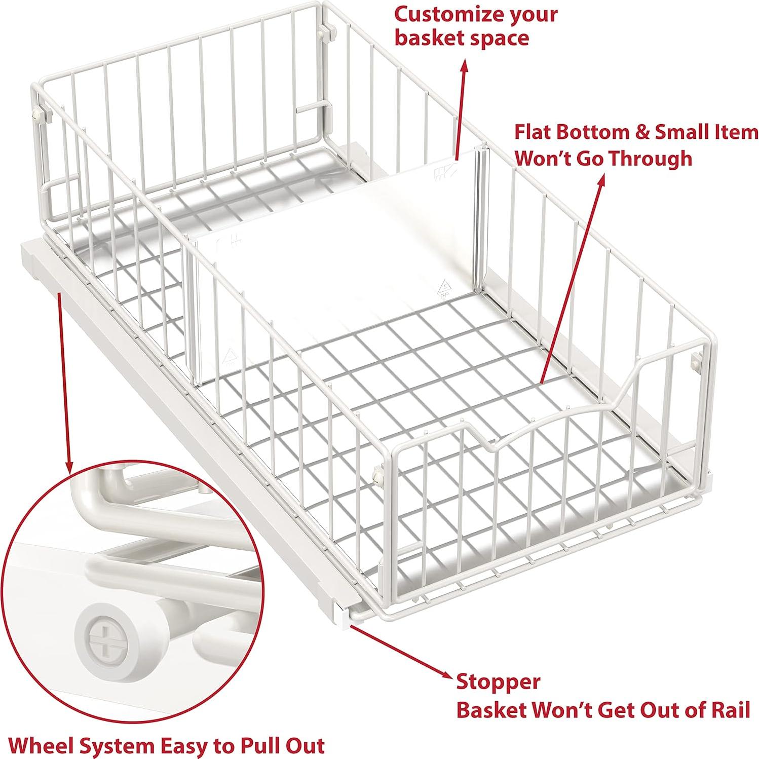 Organizador deslizante Simple Houseware 43,69x24,64x12,7 cm Blanco