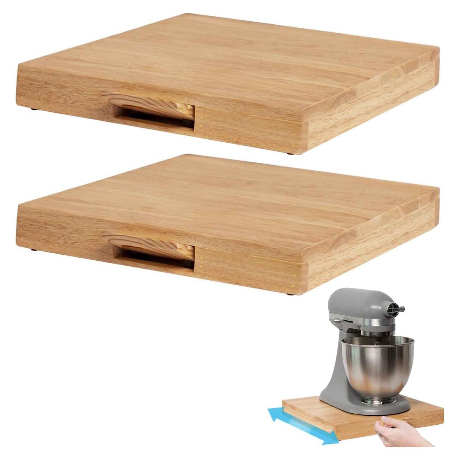 Bandeja Deslizante de Madera IMPRESA 2 Pack 33x33 cm