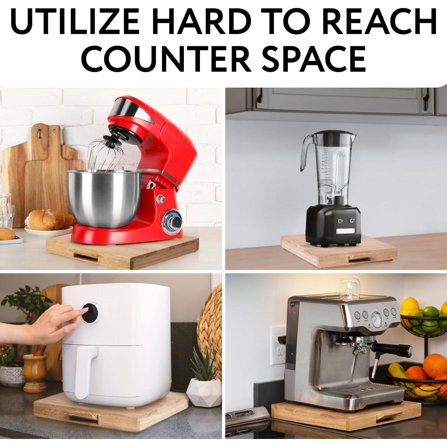 Bandeja Deslizante de Madera IMPRESA 2 Pack 33x33 cm