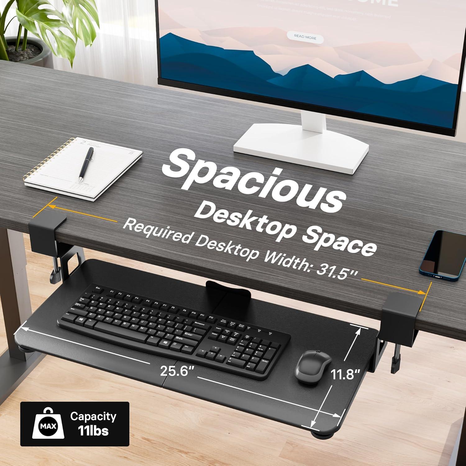 Bandeja para Teclado BONTEC KMT01 Deslizante Negra 65x30cm