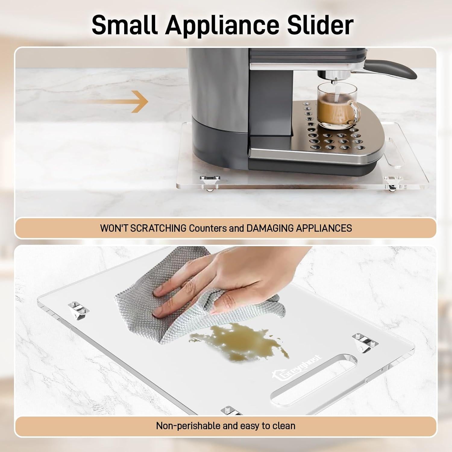 Bandeja deslizante para electrodomésticos Greyghost 25x36 cm