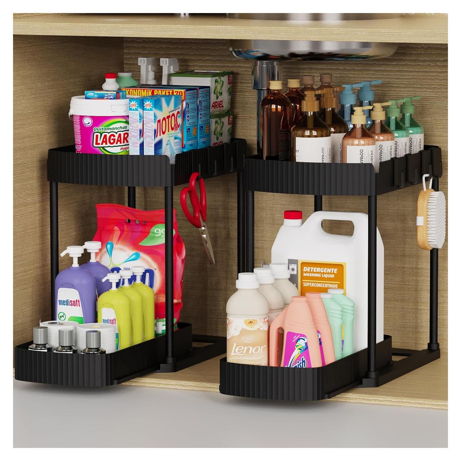 Juego de 2 Organizadores de Almacenamiento Ukeetap 37.5 cm Negro