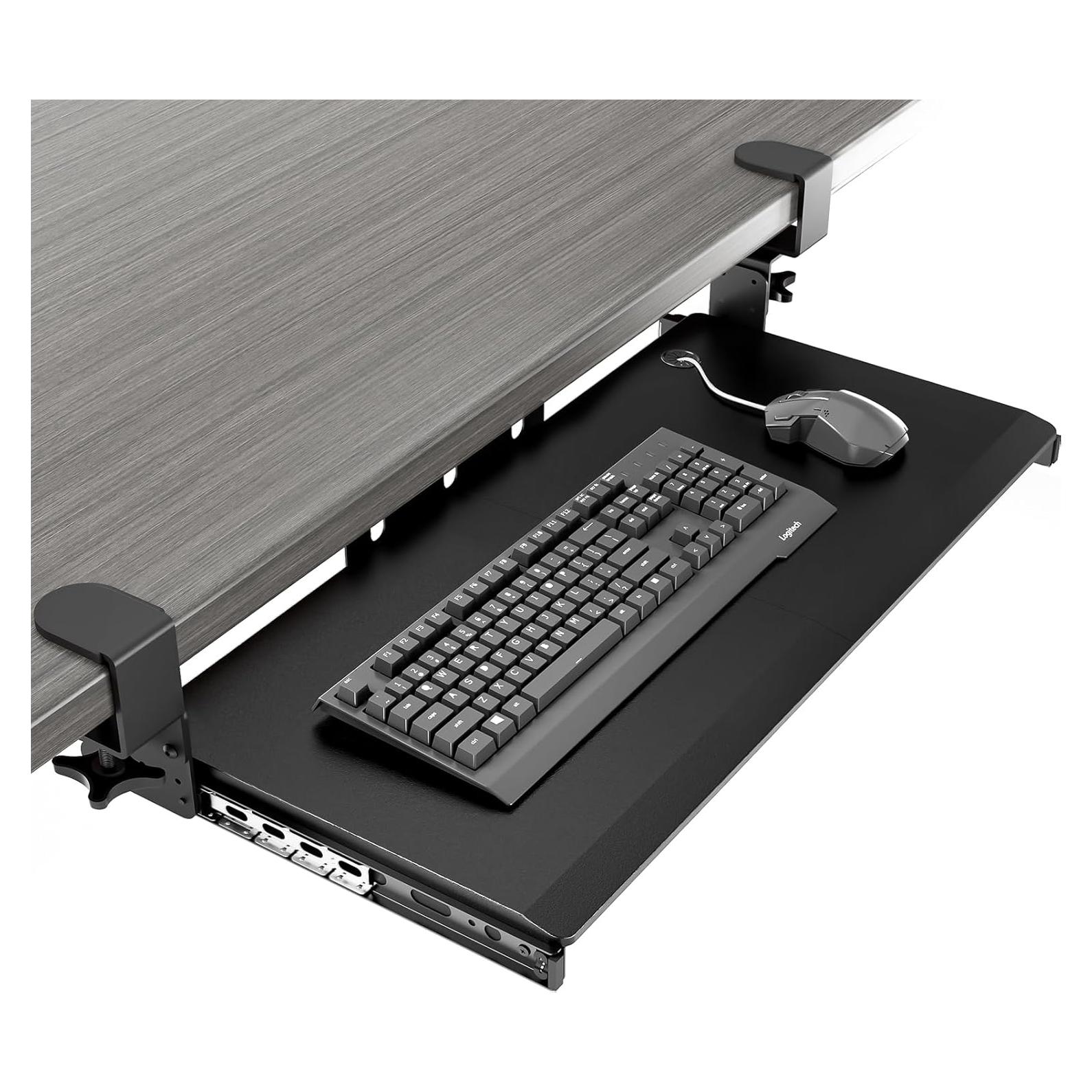 Bandeja de Teclado Bajo Escritorio AX WABER 70 x 28 cm Negra