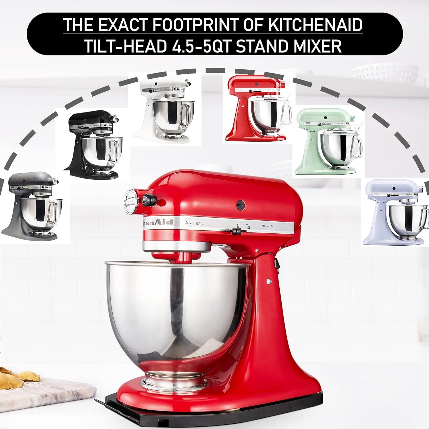 Bandeja Deslizante KitchenAid 4.5-5 Qt Negra con Ruedas