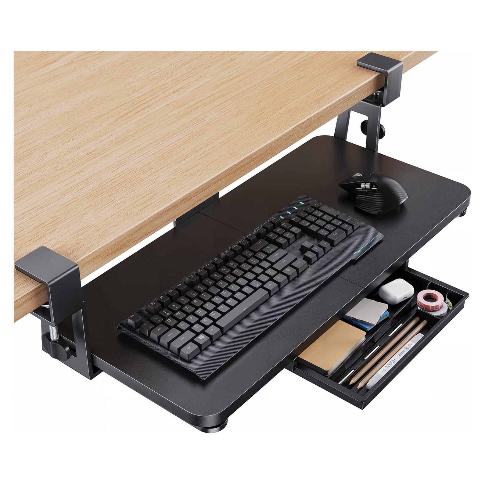 Bandeja para Teclado Bajo Escritorio HUANUO 76.60 cm con Cajón