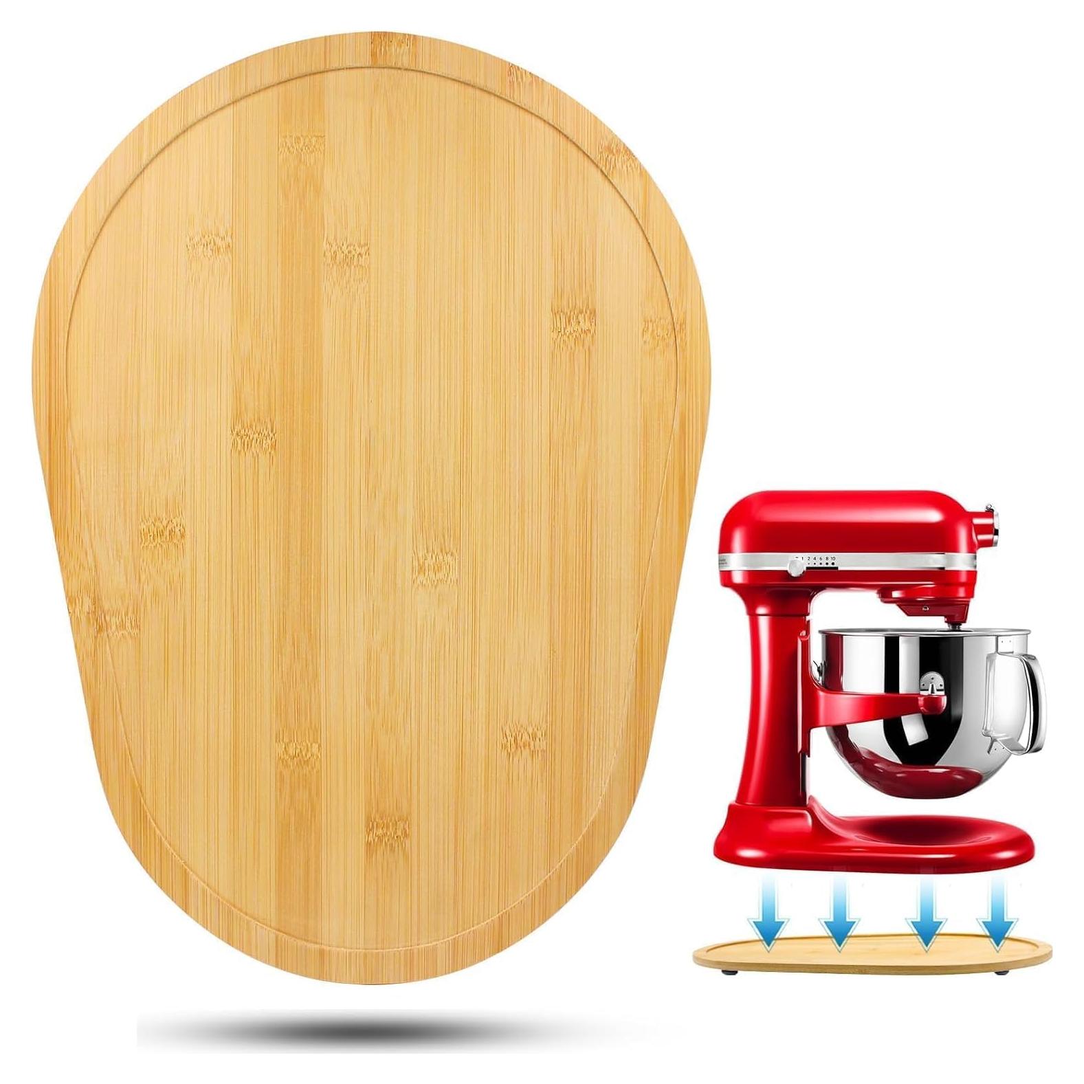 Alfombrilla Deslizante de Bambú JAYOBGO para Mezclador 8 Qt
