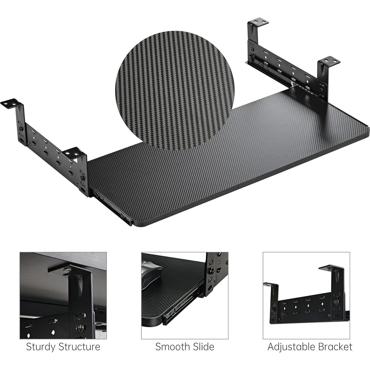 Bandeja de Teclado Ajustable EUREKA ERGONOMIC 71x28 cm