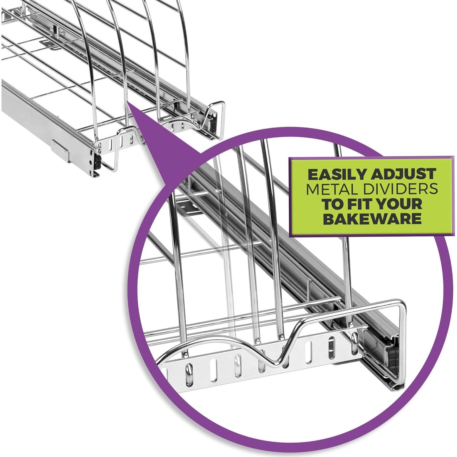 Organizador Extraíble HOLDN STORAGE Cromo 21x22cm para Cocina