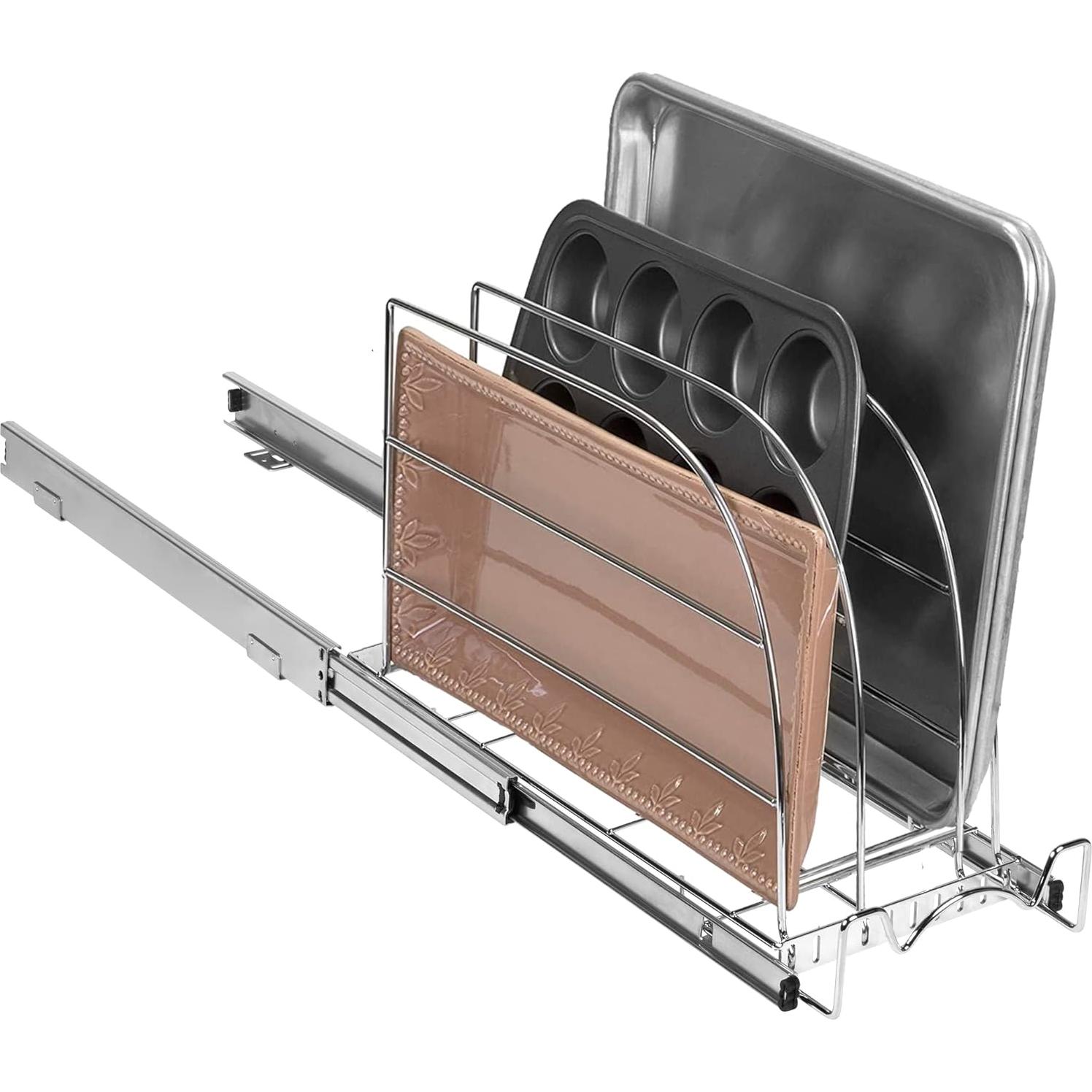 Organizador Extraíble HOLDN STORAGE Cromo 21x22cm para Cocina