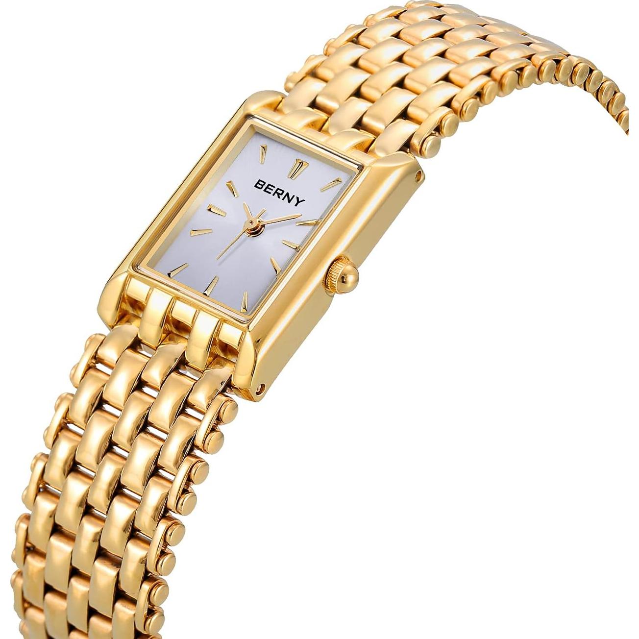 Reloj de pulsera dorado BERNY para mujeres 2166L-B cuarzo