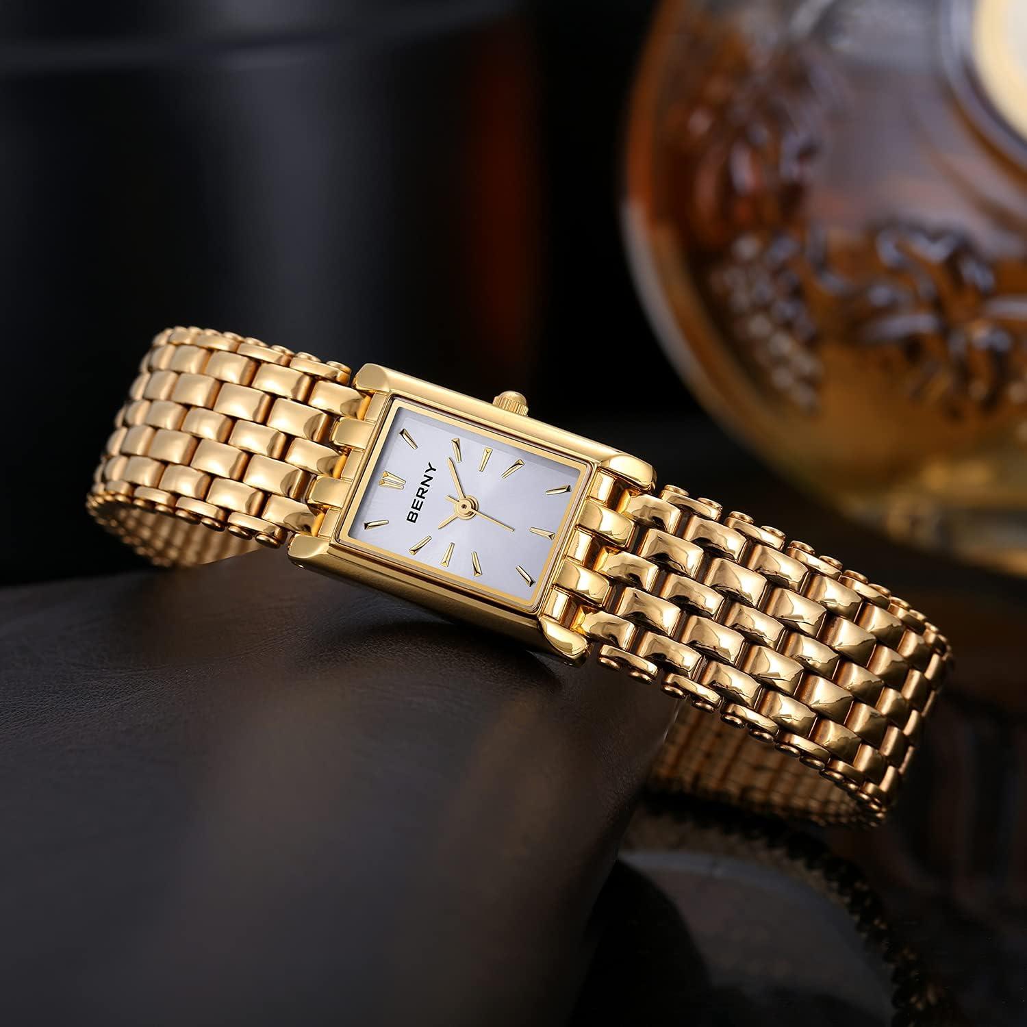 Reloj de pulsera dorado BERNY para mujeres 2166L-B cuarzo
