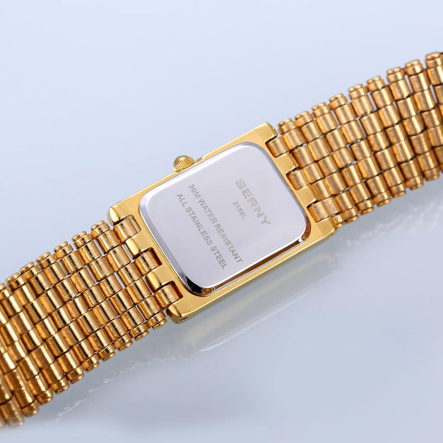 Reloj de pulsera dorado BERNY para mujeres 2166L-B cuarzo