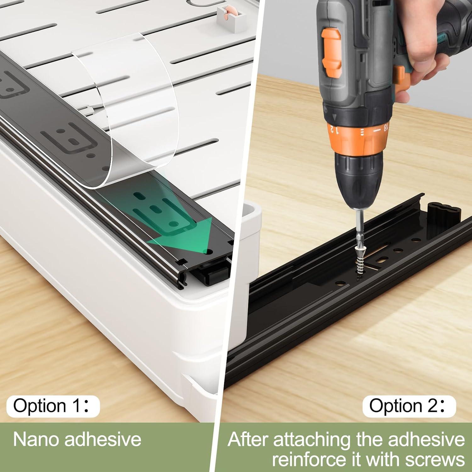 Organizador de Gabinete Extraíble DOMNIU 2 Piezas Blanco 29-44 cm