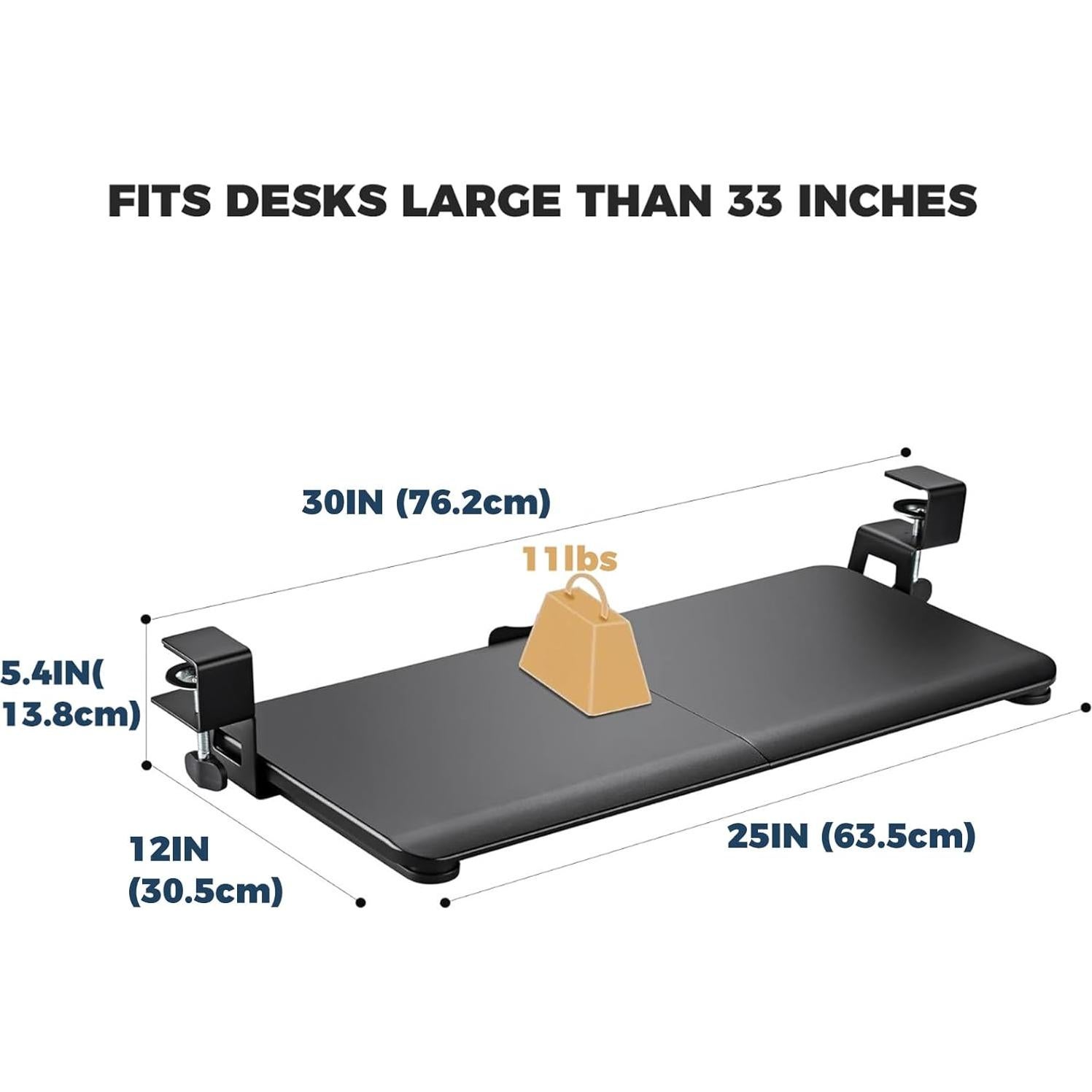 Bandeja de Teclado Deslizante DQCGLY 76x30cm Negro