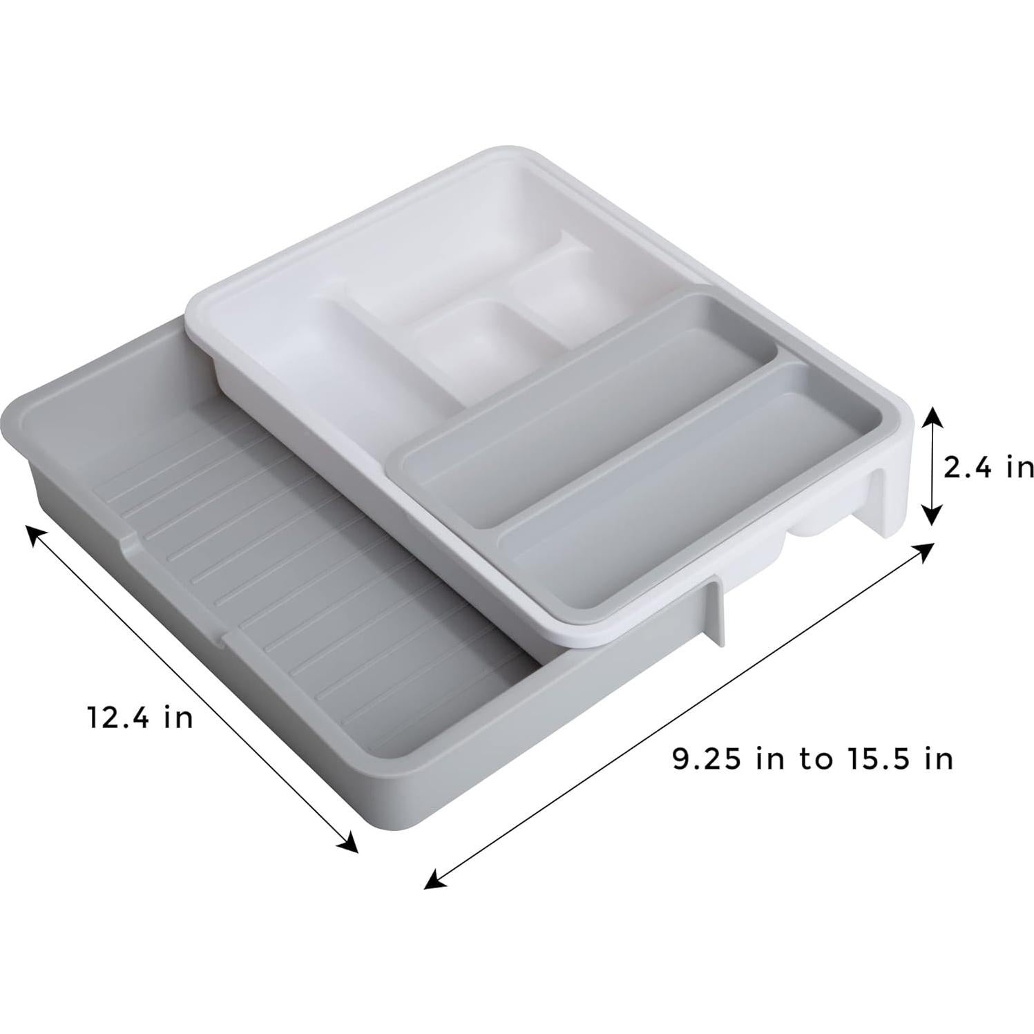 Organizador de Cajón Expandible Smart Design 7 Compartimentos Blanco