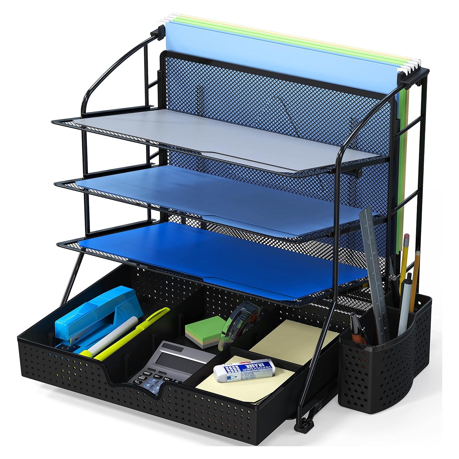 Organizador de Documentos Simple Houseware Negro 3 Niveles