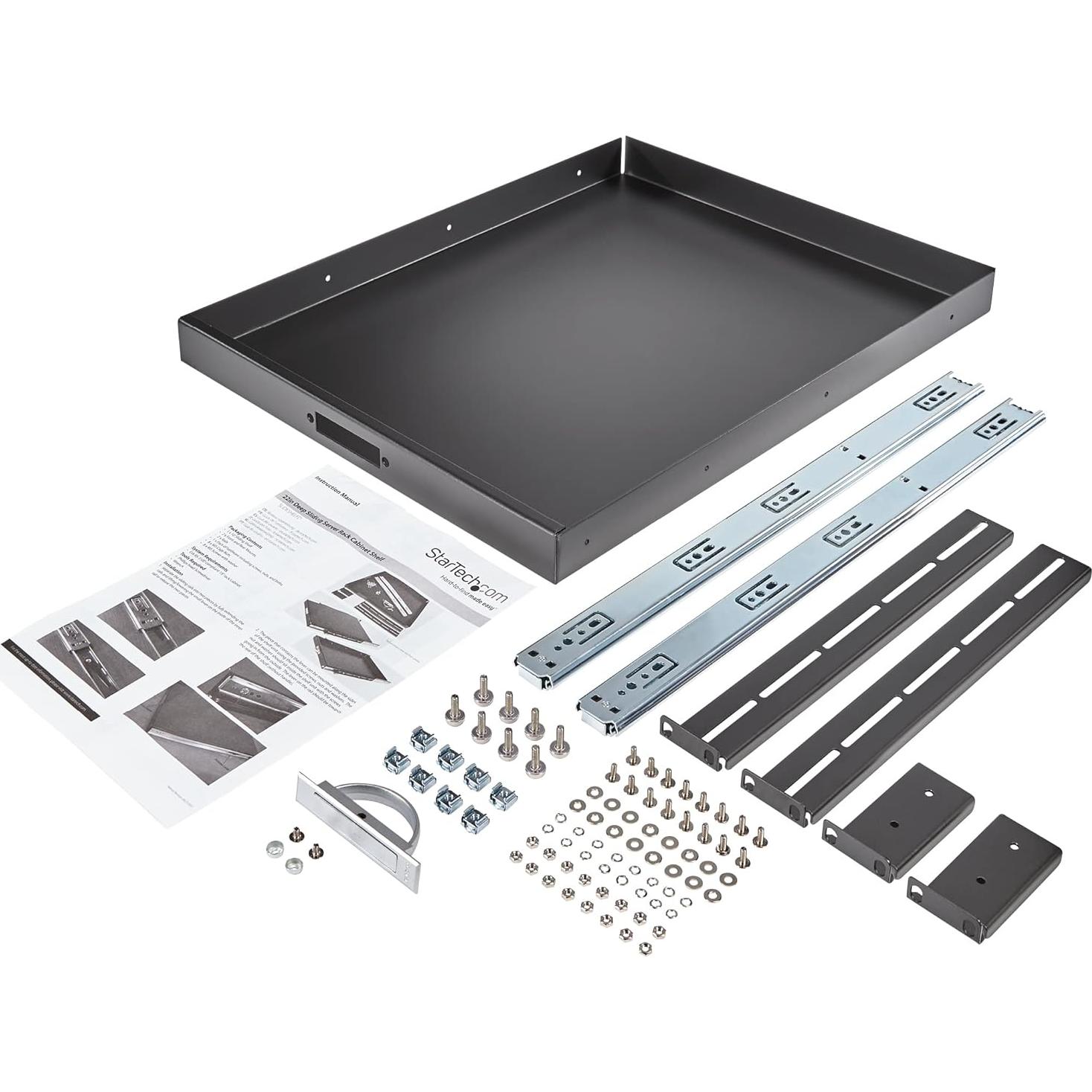 Estante deslizante 1U StarTech.com para teclado 55 cm