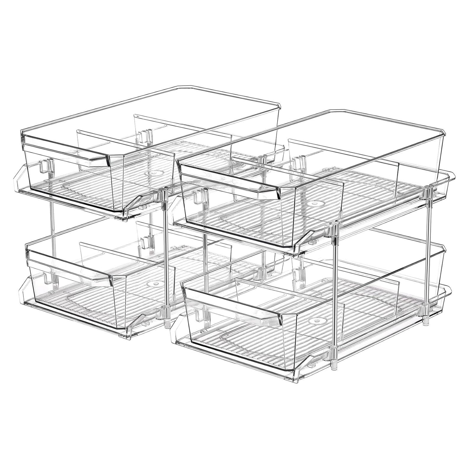 Organizador Transparente 2 Niveles LANDNEOO - Multiuso 31.75x20.32 cm