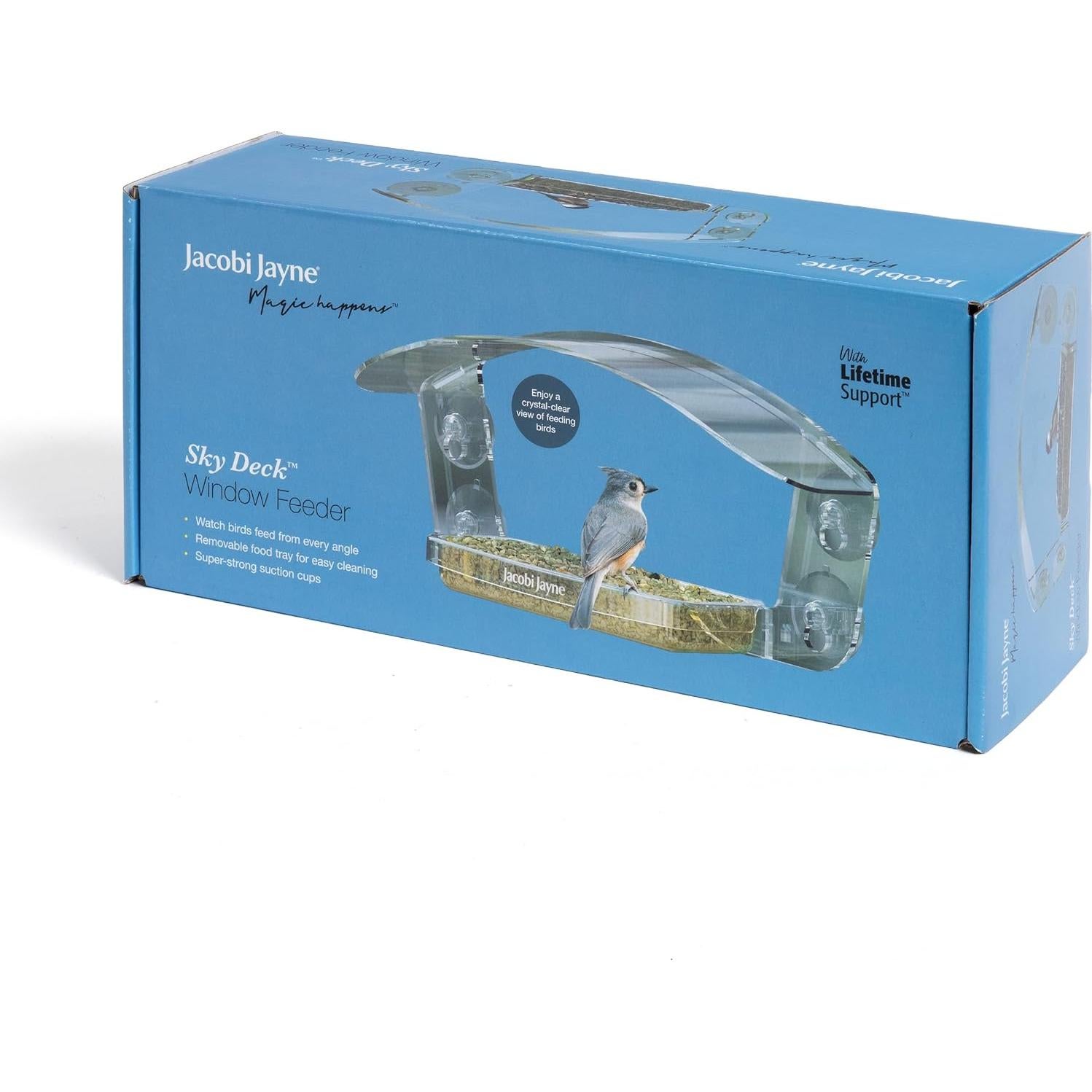 Comedero de Ventana Acrílico Jacobi Jayne Sky Deck 37x17 cm