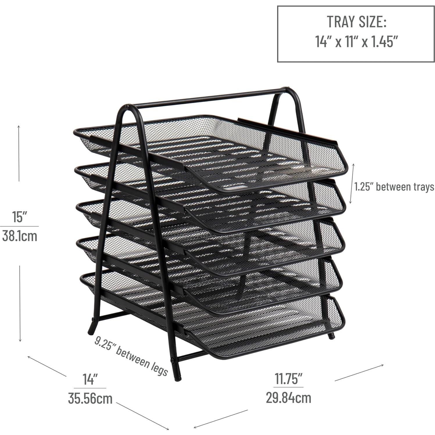 Organizador de Escritorio 5 Niveles Mind Reader Negro