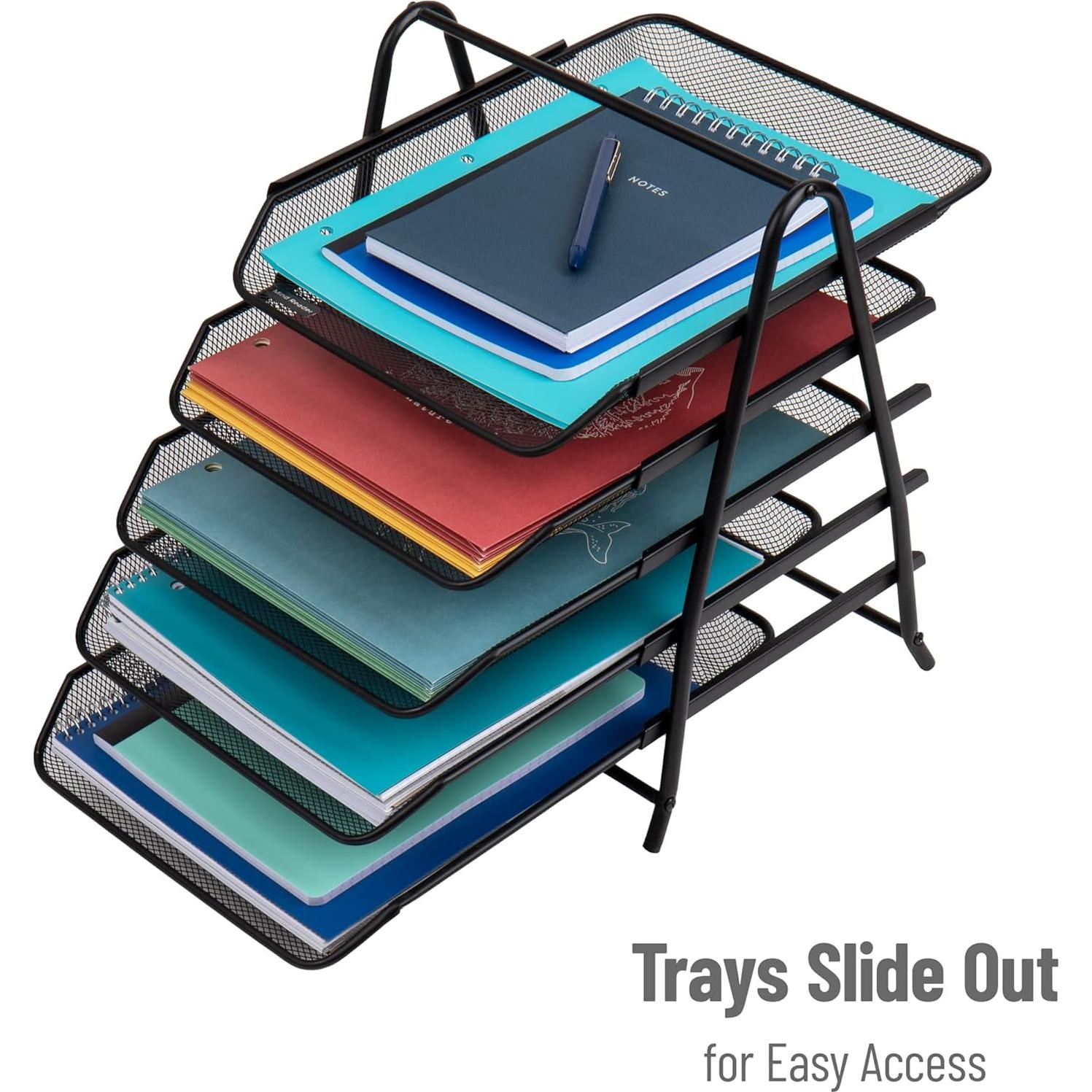 Organizador de Escritorio 5 Niveles Mind Reader Negro