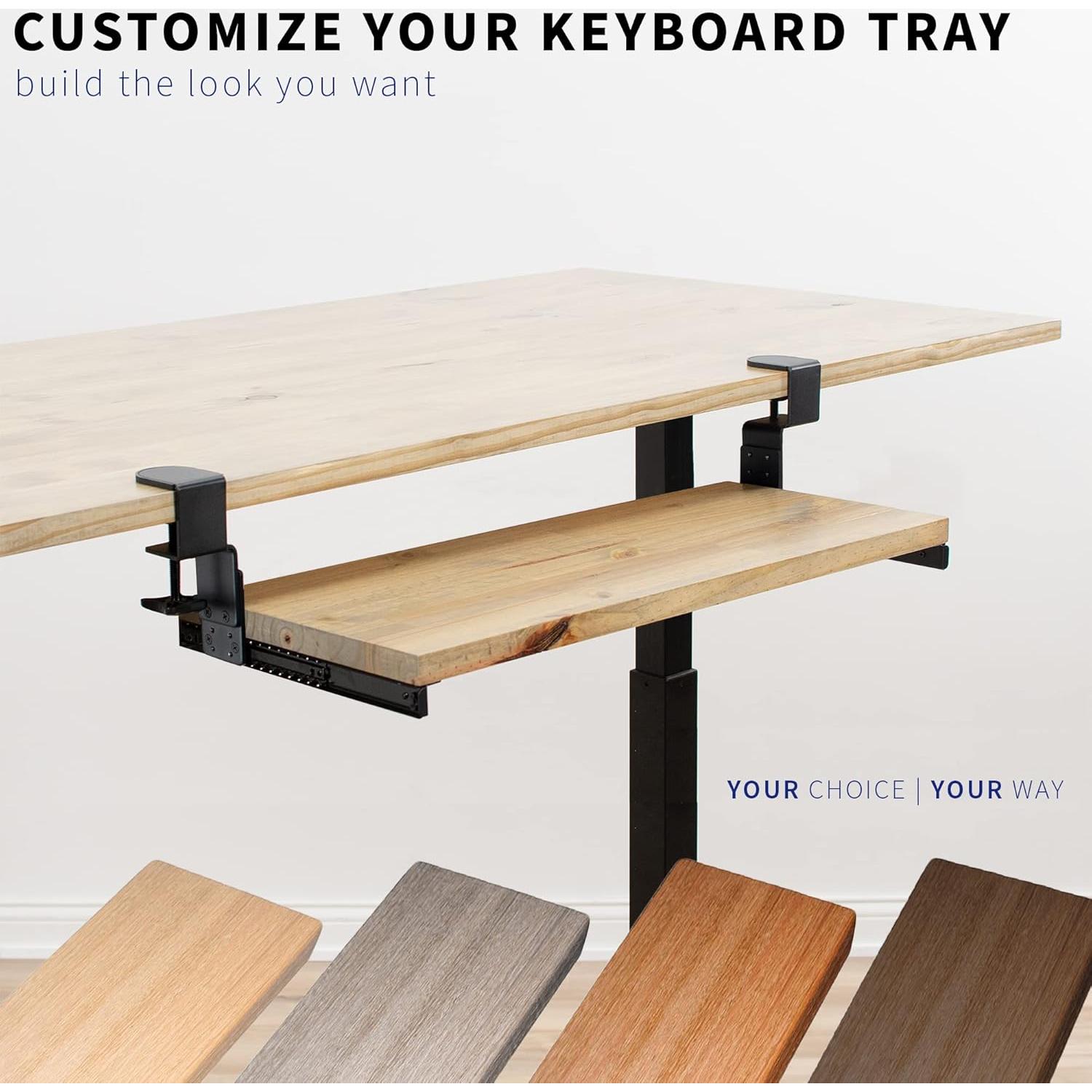 Juego de Rieles Ajustables VIVO para Bandeja de Teclado