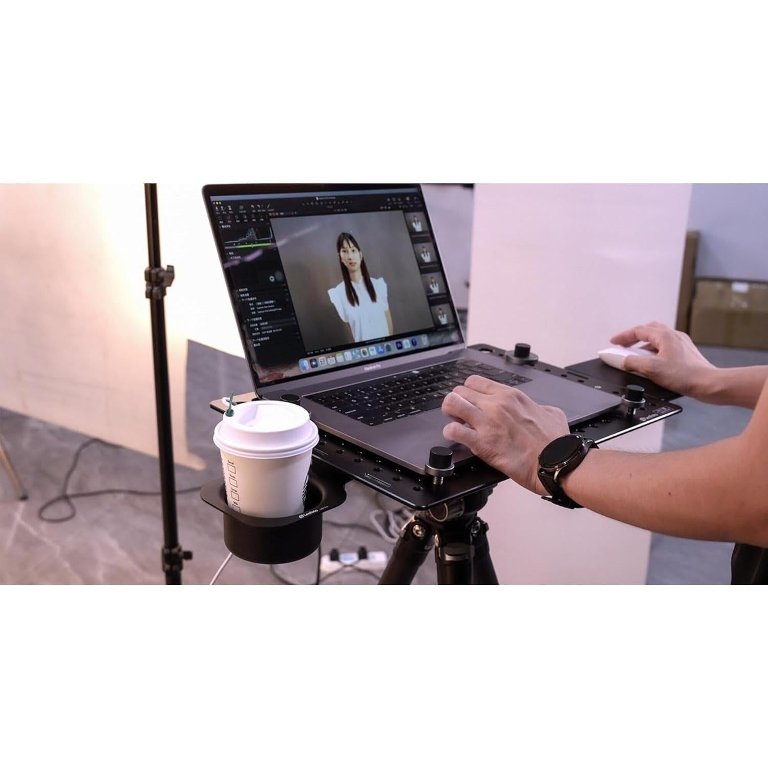 Soporte para Tazas LEOFOTO LCH-3-2 para Laptop Negro