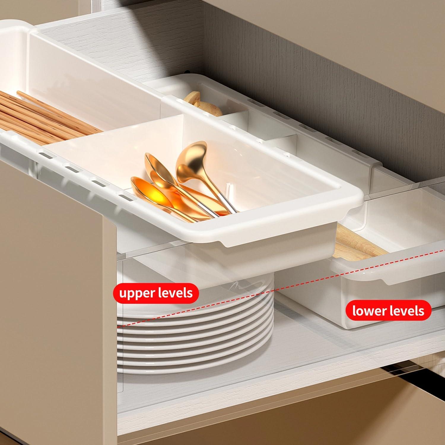 Organizador de Cajones Souyoyu Blanco Expandible 29-46 cm